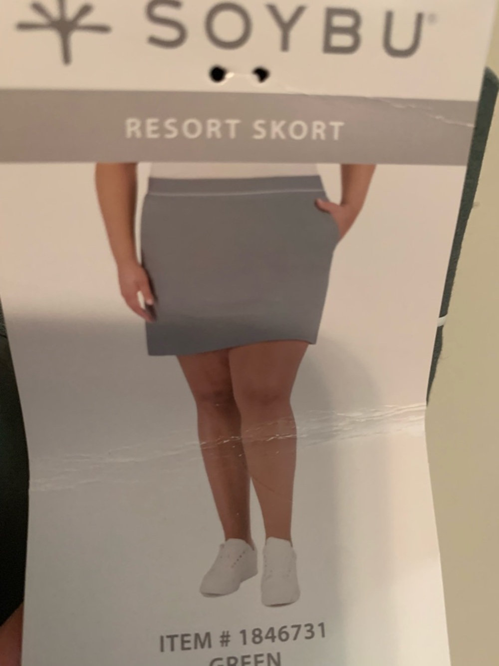 New Woman’s Soybu Dark Green Mini Resort Skort. Size XL